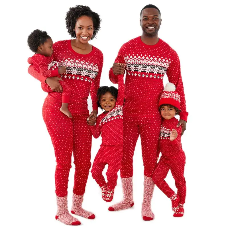 

Family Pajamas Christmas Matching 2022 Mother Daughter Father Son Xmas Pyjamas Family Clothing Sets Red Sleepwear Family Look