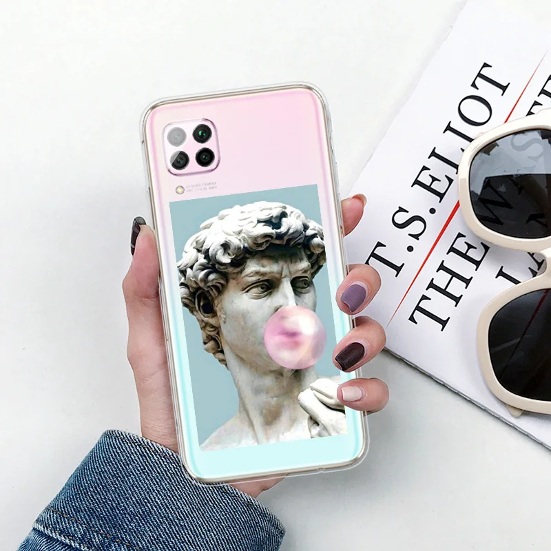 

David Mona Lisa Art Clear TPU Phone Case For Huawei Nova 2i 3i 4 5i 6 7 SE Pro Plus Soft Silicone For Huawei Y5 Y6 Y7 2018 2019