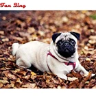 Полный квадратный Круглый Алмаз 5D DIY алмазная живопись прекрасная мопса Алмазная вышивка собаки Вышивка крестом Стразы мозаика домашний декор