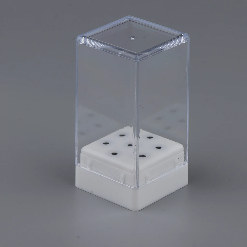 

Nail Drill Bit Box Display Storage Case Container Stand Manicure Art Tool