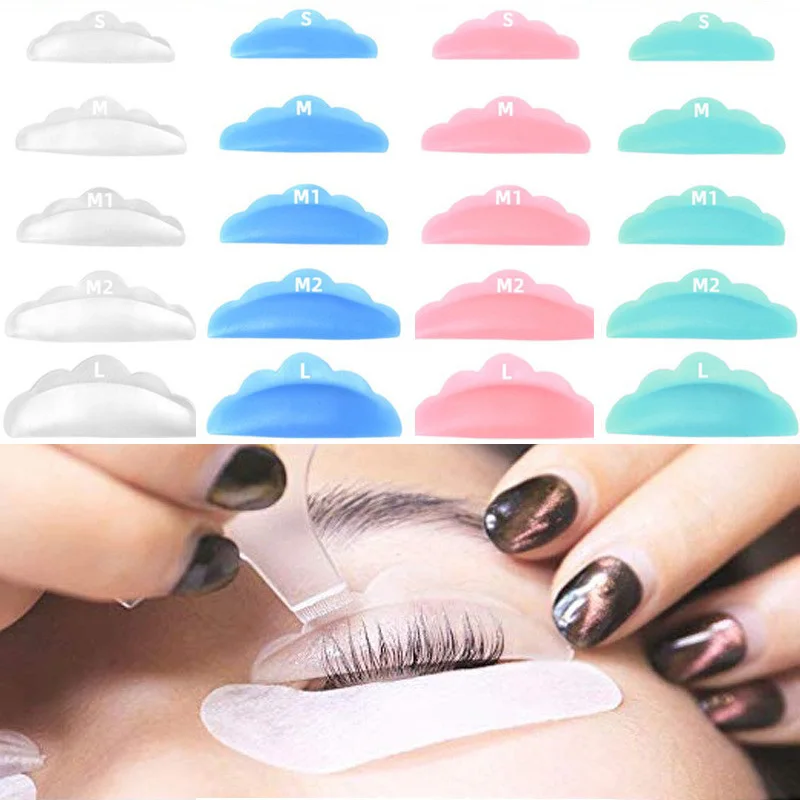 

5 пар, силиконовые накладки для ресниц