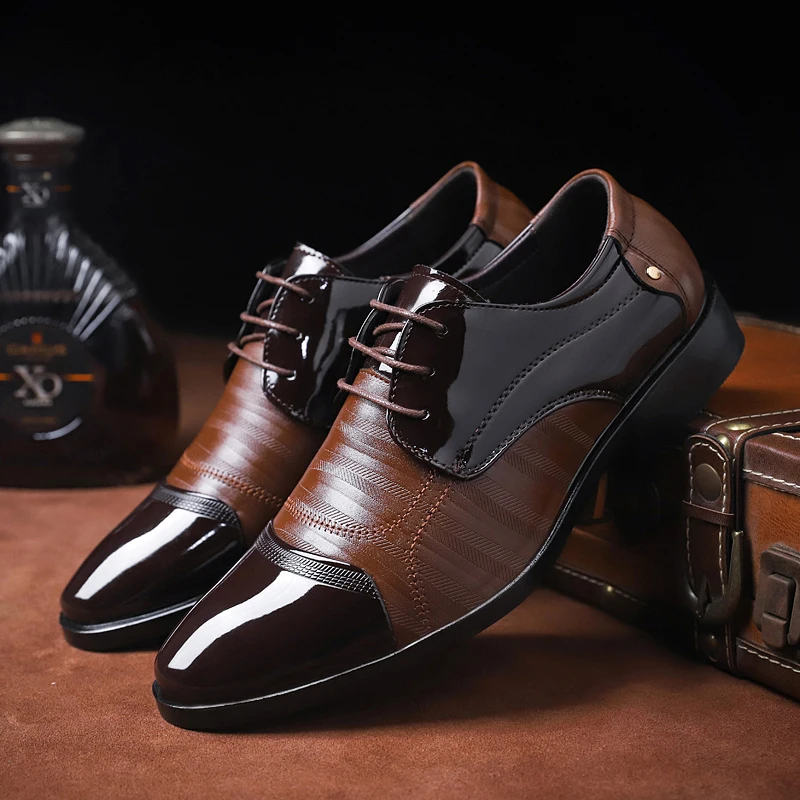 

Comfortable and Breathable Spring New Style Leather Shoes Men's Business Suits Plus Size Shoes Fashion Baita Shoes