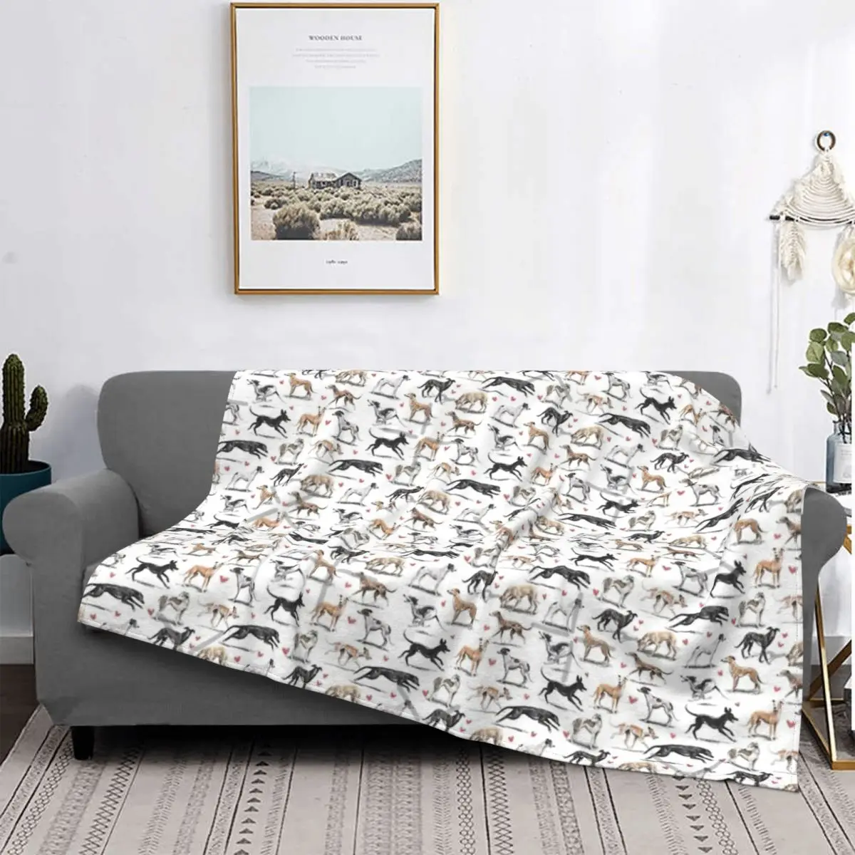 

Greyhounds Blanket Bedspread Bed Plaid Cover Bed Blanket Sofa Blankets Blankets For Beds