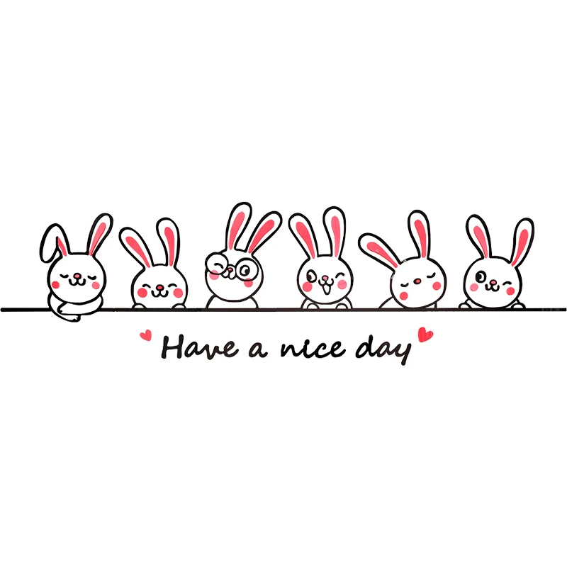 

WS188 cartoon rabbit children's room decoration sticker sofa bedroom bedside wall 3D three dimensional wall sticker layout