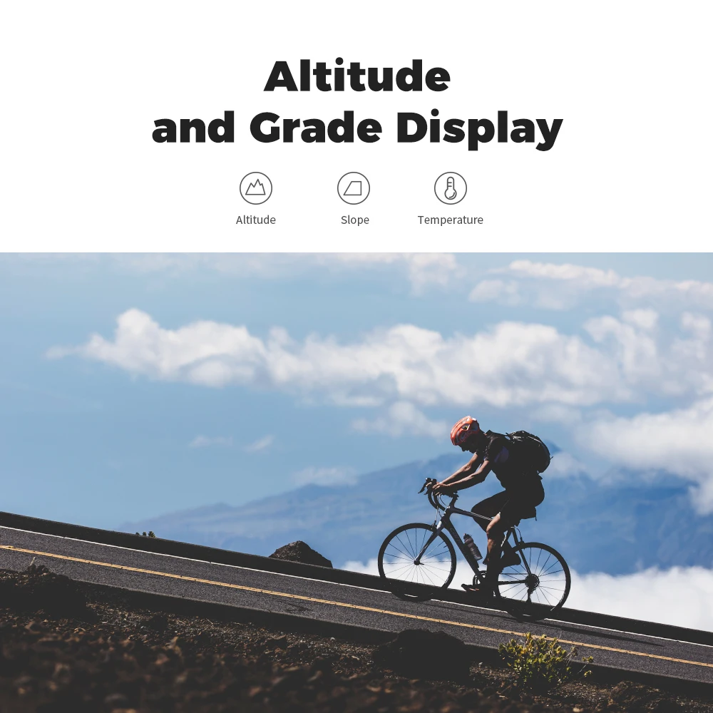 

Wireless Cycle Bike Computer GPS Speedometer Odometer 2.4 Inch BLE5.0 ANT+ APP Sync Sensor Waterproof with Bracket Spain