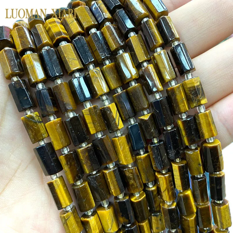 

Оптовая продажа, 100% натуральный камень, тигровый глаз, граненые, фотобусины для изготовления ювелирных изделий, DIY браслет, ожерелье, подвес...