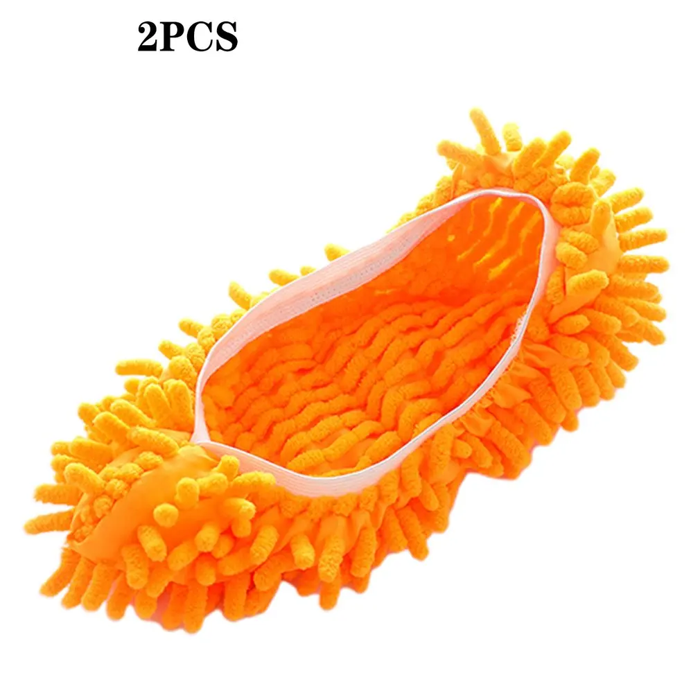 

2pcs/set Chenille Mopping Shoe Cover Washable Reusable Cleaning Shoe Cover Dirt And Hair Cleaning For Bathroom Kitchen
