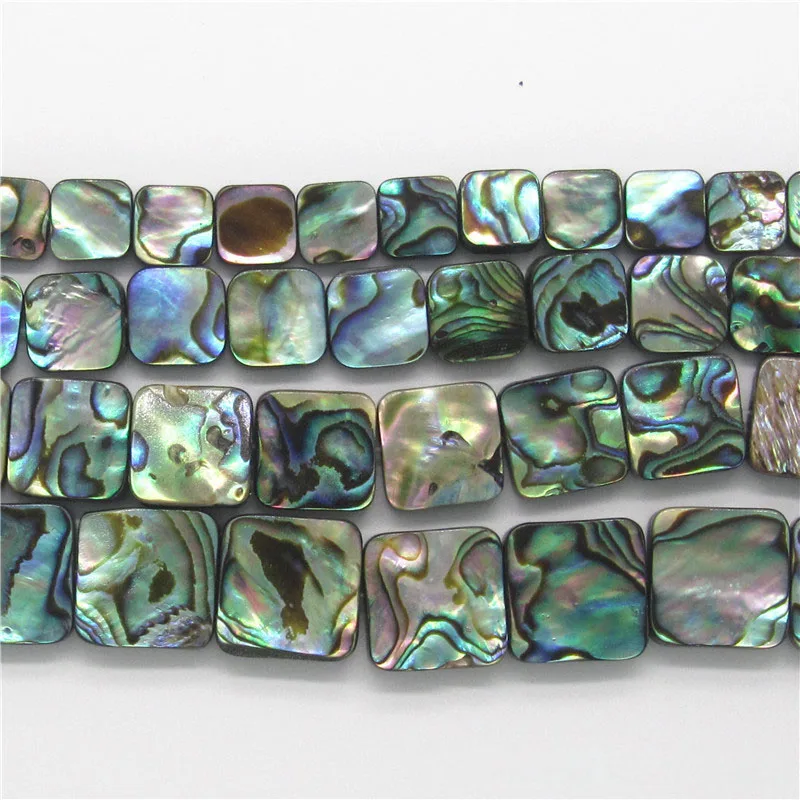 

2strands/lot New Zealand natural abalone Shell 8,10,12,14,16mm various sizes square, DIY chain jewelry