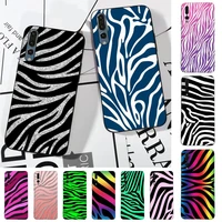 fhnblj zebra print phone case for huawei p30 40 20 10 8 9 lite pro plus psmart2019
