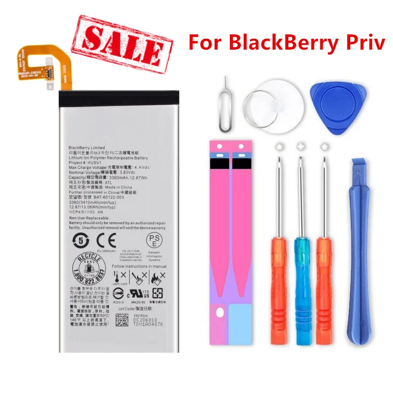 

High Quality 3360mAh BAT-60122-003 Suitable for Blackberry Priv STV100-1/2/3 and HUSV1 Mobile phone replacement battery