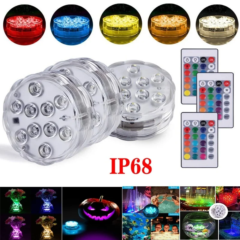 10 светодисветодиодный IP68 водонепроницаемый пульт дистанционного управления Rgb