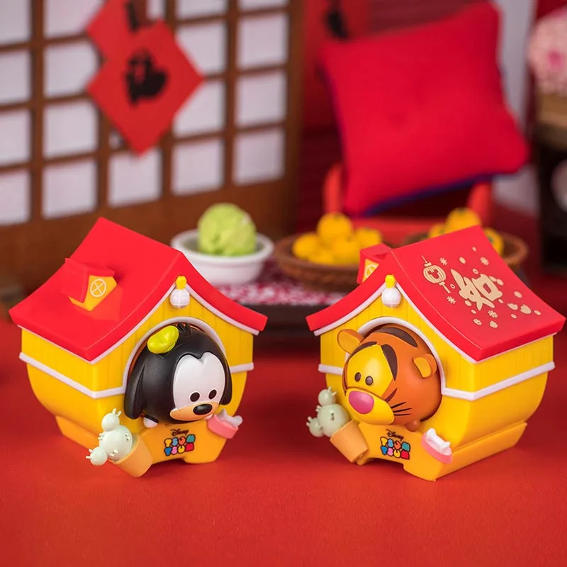 Disney китайский Стиль ЦУМ глухая коробка Микки и Минни Маус Винни-Пух фигурка из