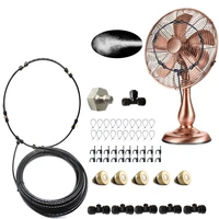 fan misting kit for a cool patio breeze 10m lines 5 removable brass nozzles galvanized brass adapter for cooling outdoor