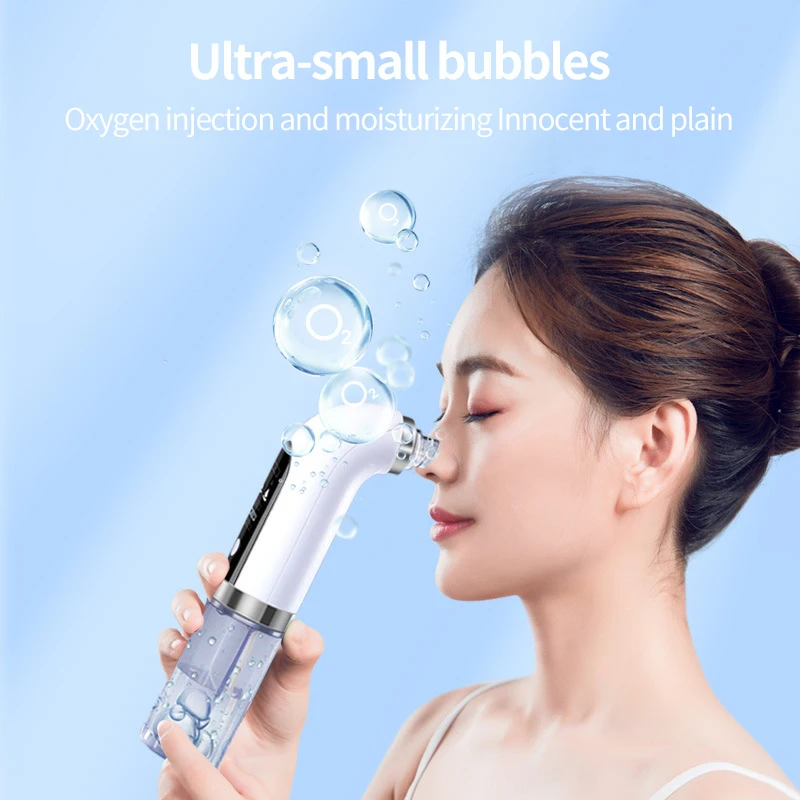

Electric Small Bubble Blackhead Remover USB Rechargeable Water Cycle Pore Acne Pimple Removal Vacuum Suction Facial Cleaner Tool