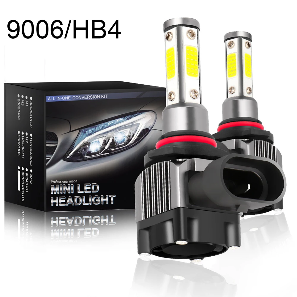 

2pcs Led 9006 Hb4 50w 5000lm 6000k Car Headlight Low Beam High Beam Light Fog Bulb Mini 9-36v Super Bright White Auto Lamp