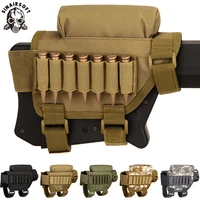 adjustable tactical butt stock rifle cheek rest pouch bullet holder nylon riser pad ammo cartridges bag for 300 308 winmag