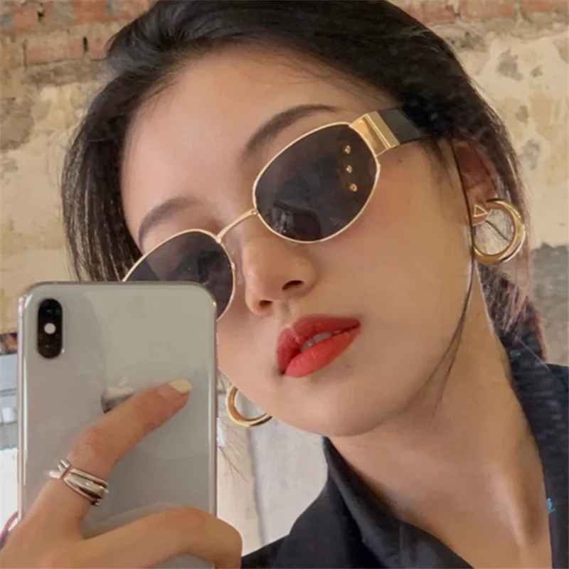 

RunBird Luxury Alloy Frame Steampunk Men Sunglasses Fashion Oval Designer Women Sun Glasses Punk New Designer Shades 5504