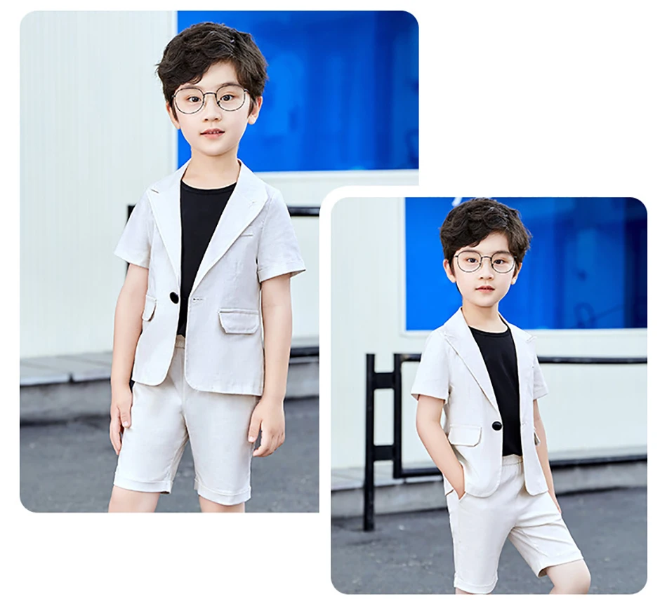 

2020 Summer Boys Suits Clothing Sets PCS Party Costume Formal Wear Weddings Gentle Clothing Teen Clothes For 2-8 Years Boys