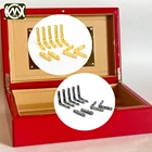 Карандаш KIMXIN В НАЛИЧИИ 20 шт., простые петли из цинкового сплава с 4 отверстиями, деревянное оборудование, 30*33 мм