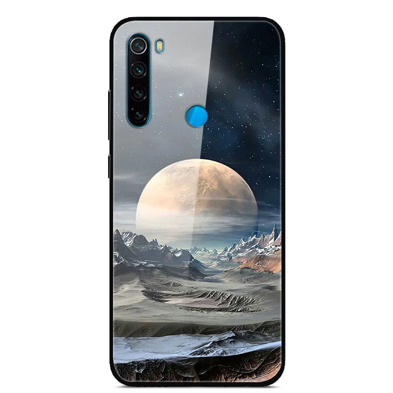 Для Xiaomi Redmi Note 8 чехол из закаленного стекла с печатным жестким чехлом для Xiaomi Redmi Note 8 Note8 чехол для Redmi Note 8 Pro Бампер - Цвет: 21