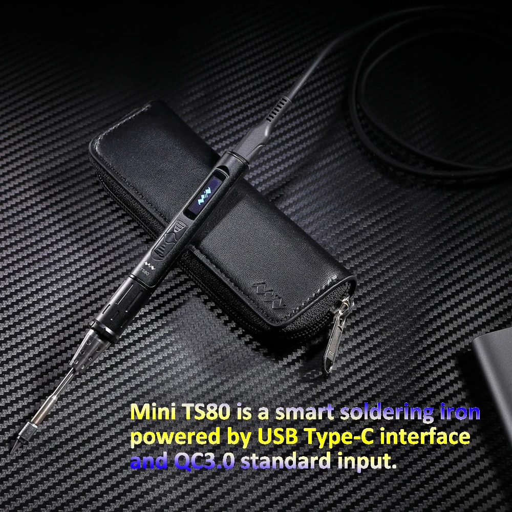 Новый мини TS80 умный Электрический паяльник станция цифровой OLED дисплей USB Type-C