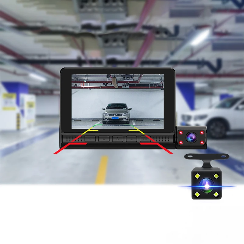 

DVR 4.0 Inch Auto Recorder 1080P FHD Dashcam Night Vision Car Dvrs 3 Camera Lens Car Camera DashCam Video Recorder Car Dvr