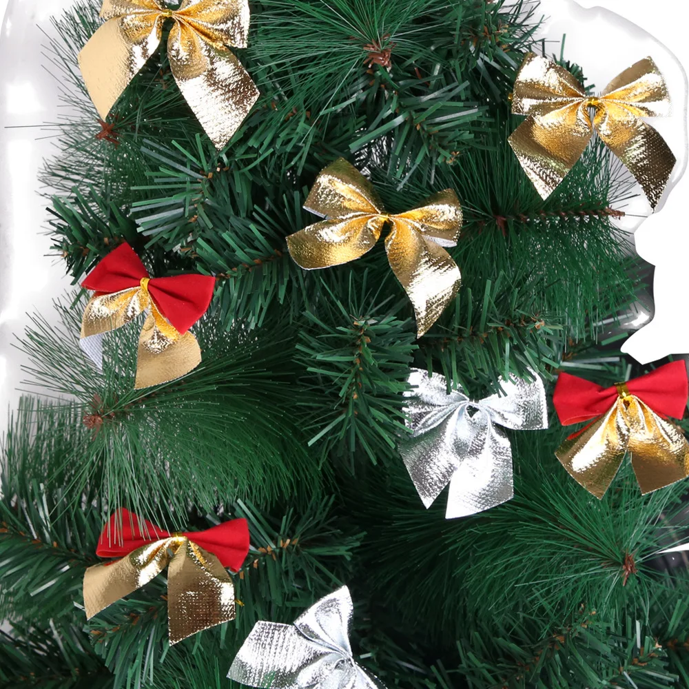 

12pcs Pretty Bowknots Christmas Ornament Tree Decoration Wedding Party Bowknots Baubles Xmas Christmas Decoration for Home