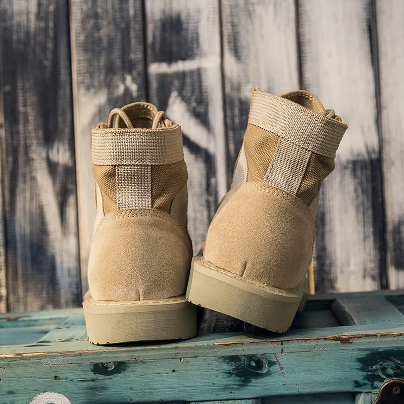 Ботинки мужские армейские тактические из коровьей кожи с высоким берцем Рабочая