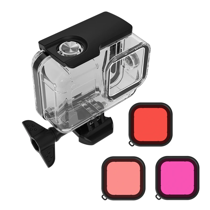 Для GoPro Hero 8 Спортивная камера защита для дайвинга чехол фильтры Gopro8 черная