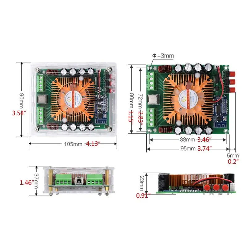 

XH-A373 / XH-A373K Wireless Bluetooth 4x50W TDA7850 Car Audio Amplifier Board