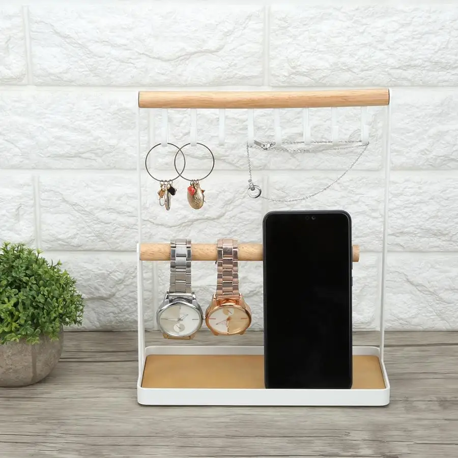 2 уровня органайзер для ювелирных изделий настольный браслет ожерелье стеллаж