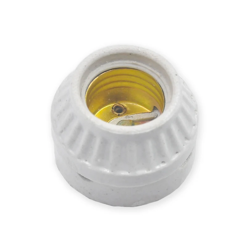 

10pcs E27 Ceramic Lamp Holder Copper Screw Thread High Temperature Climbing Box Lamp E27 Base Light Socket Fitting
