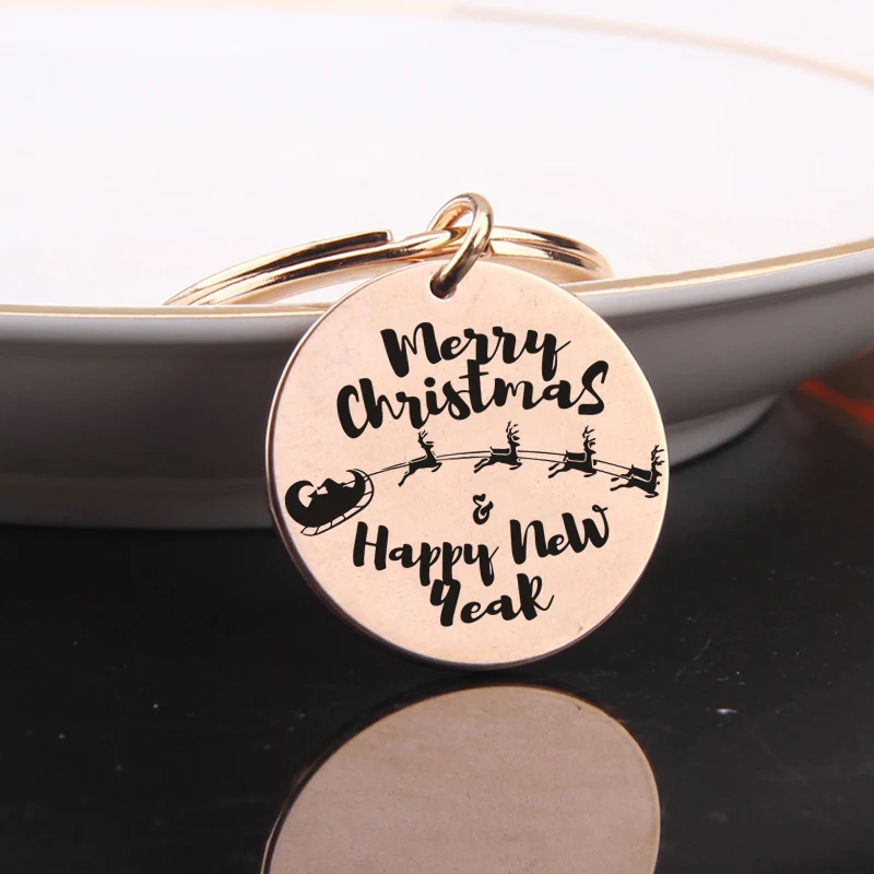 Новогодний брелок FLYANGEL с выгравированным держателем для ключей | Украшения и