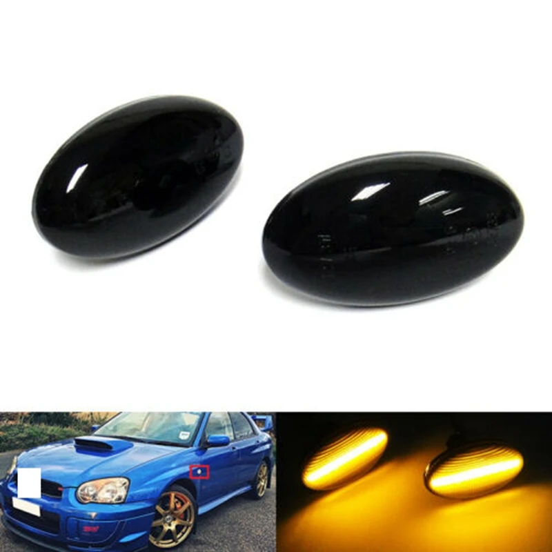 

1 Pair Auto LED Turn Signal Lights Car Body Indicator Lamp For Subaru Impreza WRX Forester Led Leaf Plate Turn Signal Lights