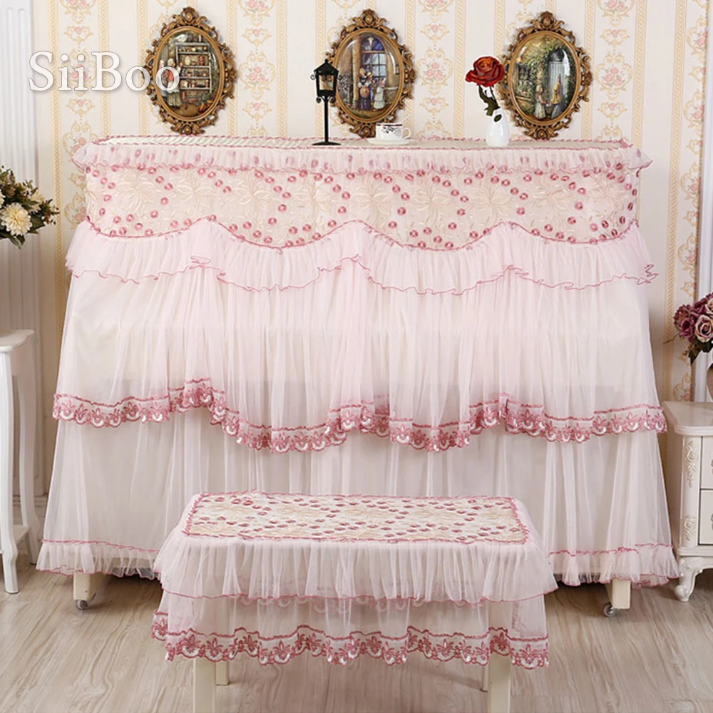 Розовый белый Цветочный вышитый сетчатый кружевной Вертикальный чехол для