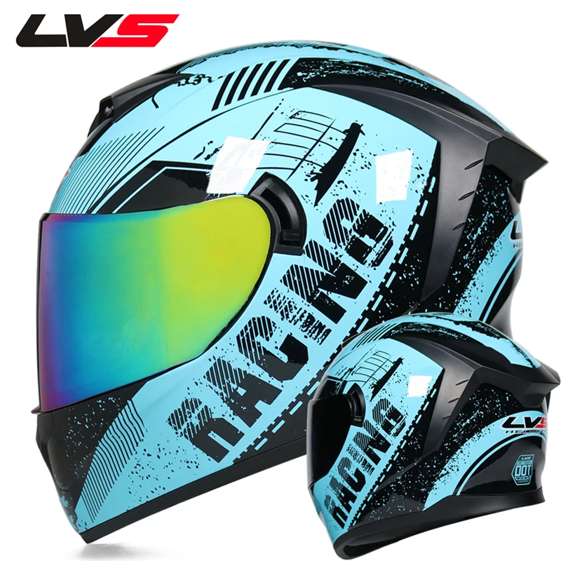 Мотоциклетный шлем на все лицо гоночный для взрослых сертификация DOT | Автомобили