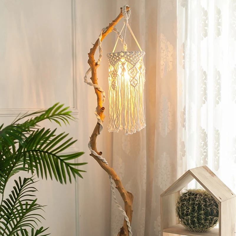 

Big deal Bohemian Hand-Woven Tassel Lampshade,Ceiling Chandelier Lampshade & Macrame Wall Hanging Handmade Woven Tapestry