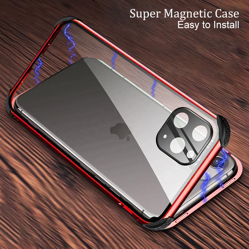 Магнитный защитный чехол Shellbox для iPhone 11 Pro Max 7 8 ударопрочный с защитой от шпионов