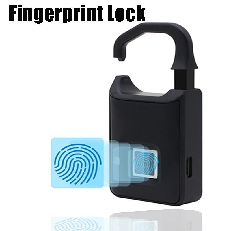 USB Перезаряжаемый умный дверной замок без ключа с отпечатком пальца безопасность