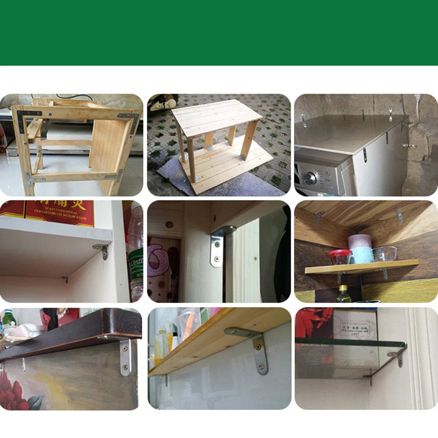 10 шт. L Нержавеющая сталь угловой код прямоугольный разъем (под углом 90 градусов)