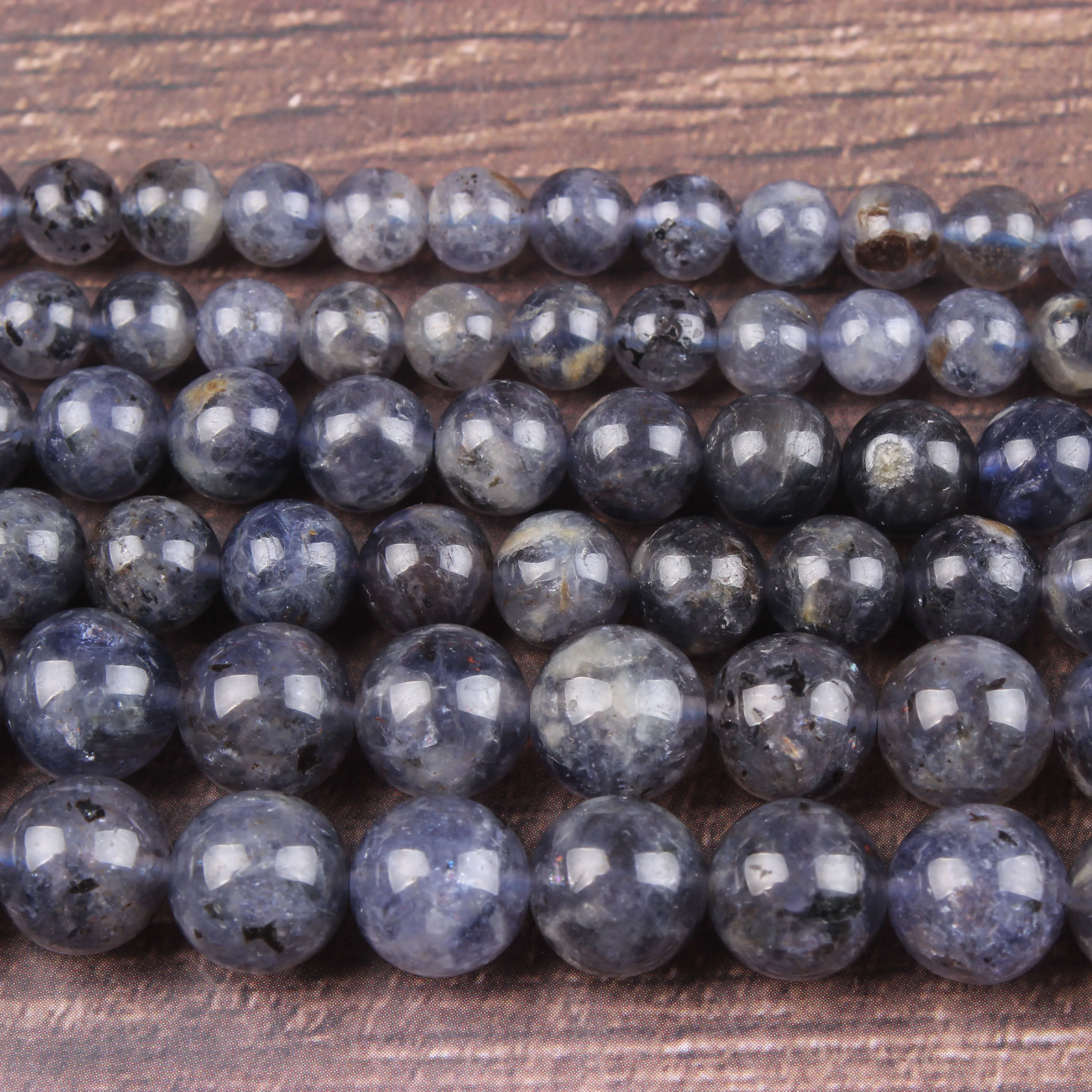 

Fashion jewelry 6 / 8 / 10mm natural gem beads cordierite loose beads DIY men and women Bracelet accessories