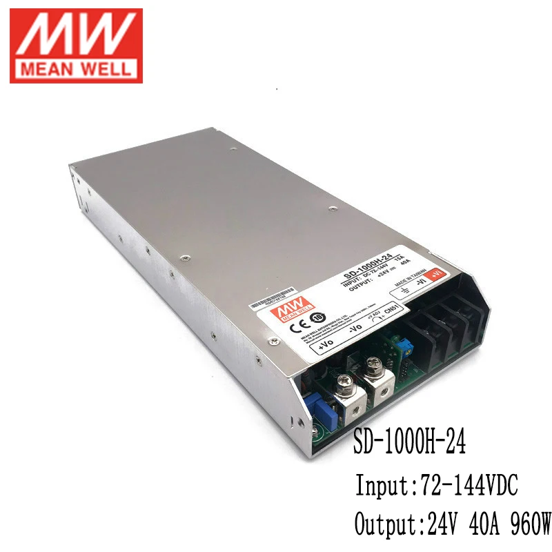 Преобразователь MEAN WELL SD-1000H-24 вход 72 ~ 144 В постоянного тока в 24 40 А DC-DC импульсный