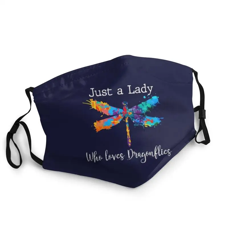 

Washable Dragonfly Gift For Women Spiritual Faith Mask Animal Lover Anti Haze Dustproof Protection Mask Respirator Mouth Muffle