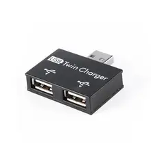 Cargador USB 2,0 macho a doble puerto, adaptador divisor de 2 puertos, convertidor de carga, enchufe de cable USB para ordenador portátil y pc