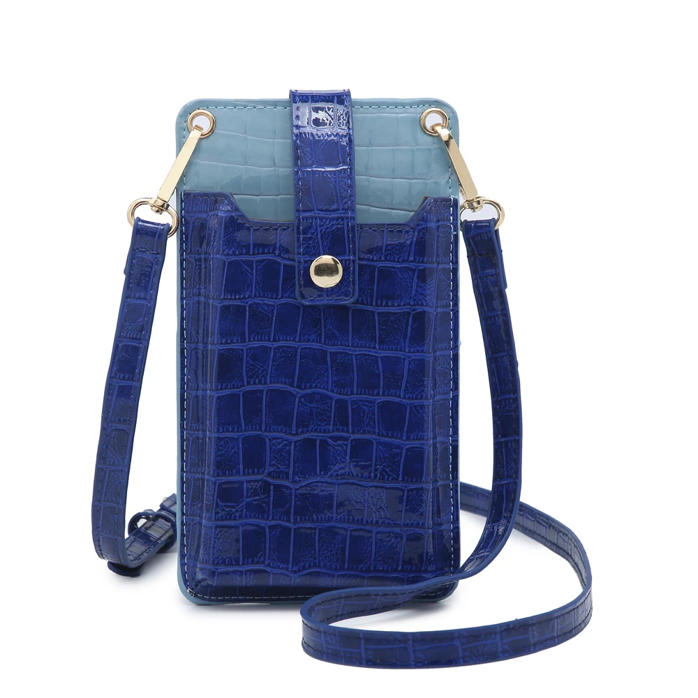 

Customized Hit Colors Leather Phone Bag Crossbody Shoulder Bag Women Wallet Phone Purse Bag