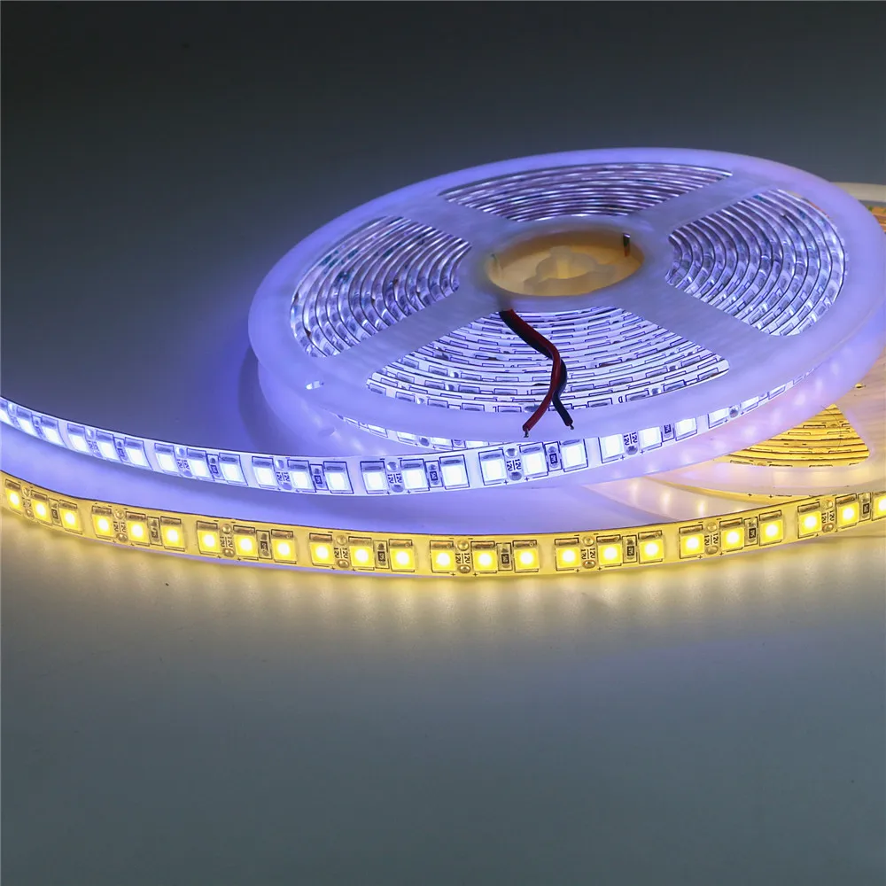 Светодиодная лента ASMT 5 м 12 В RGB водонепроницаемая Диодная SMD 5054 5050 гибкая
