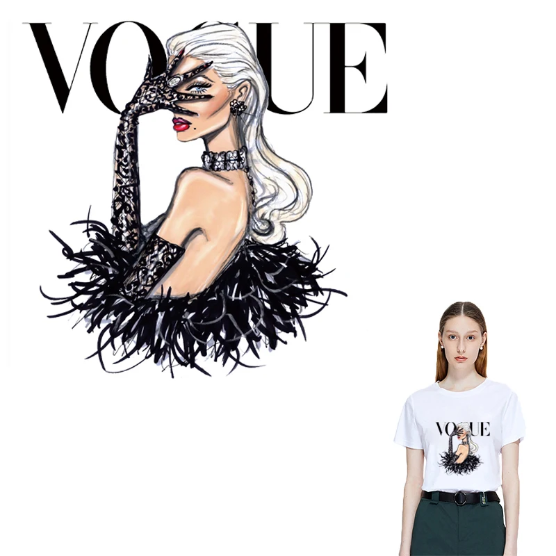 Термоклейкая нашивка для девочек модная модель глажки одежды сделай сам