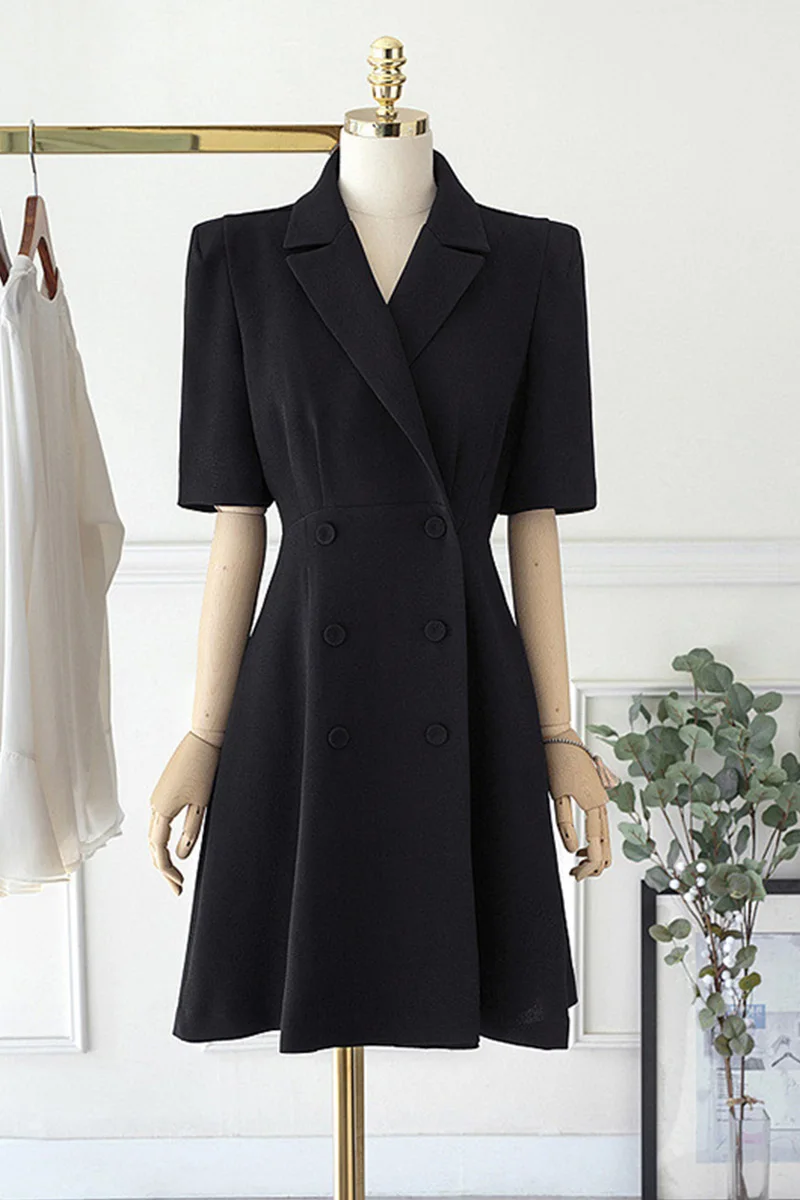 

Waist Slimming Elegant Suit Dress for Women Summer 2021 Formal Occasion Interview Suit Dress Office Lady A Line Short Dress