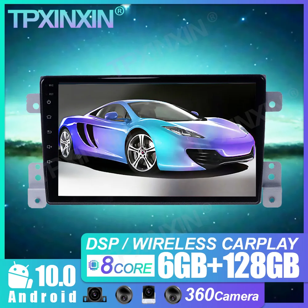 

For Suzuki Grand Vitara 3 2005-2015 6+128G Android 10 Car GPS Navigation Auto Radio Multimedia Player Headunit Recorder Carplay
