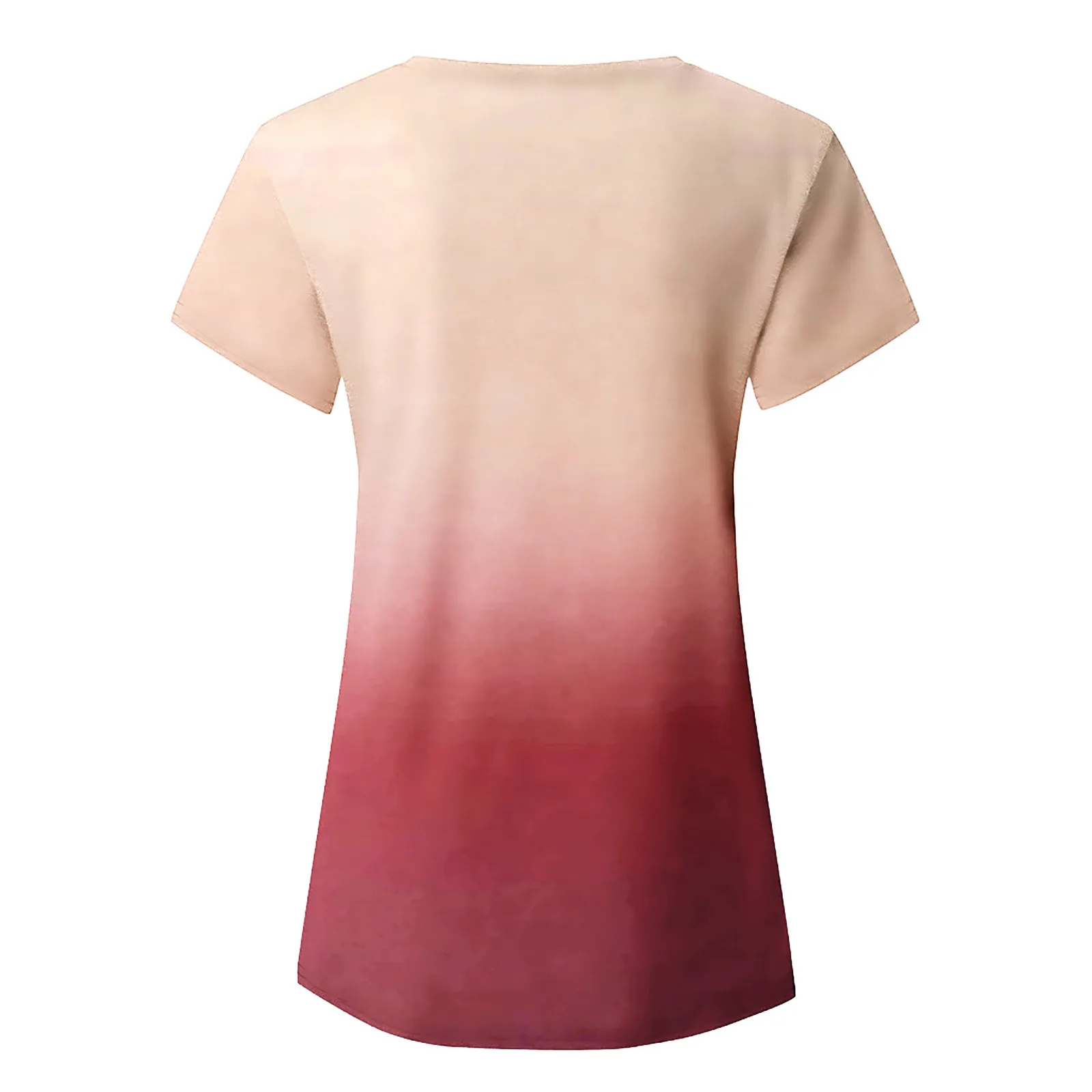 

T-shirt Women Tops Harajuku Tshirt Summer Short Sleeve Female Casual Loose Crop Top Woman Gradient Long T-Shirt Blouses